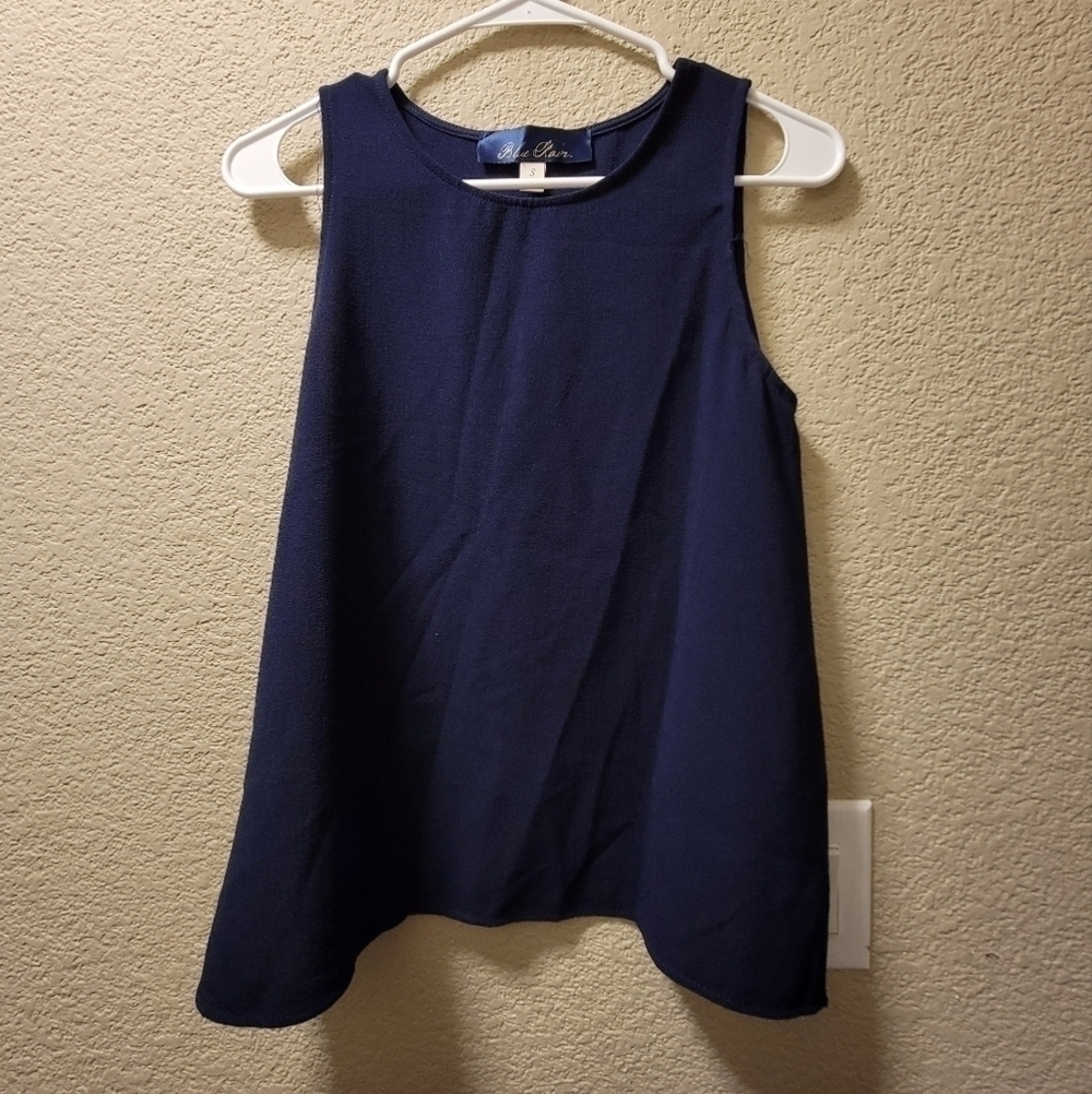 Blue Rain Navy Blouse Size Small, Made In The USA